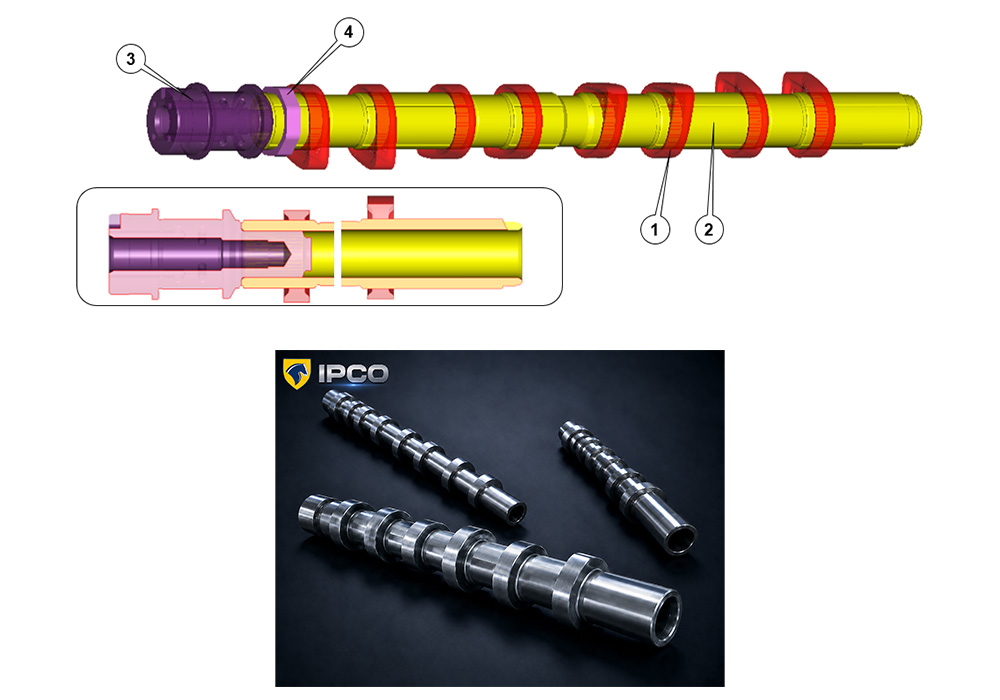 میل‌بادامک توخالی (Hollow Camshaft)